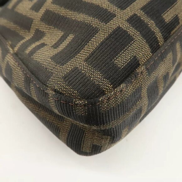 Authentic FENDI Zucca Canvas Leather Shoulder - Picture 9 of 16
